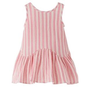 Zara kids pink and white striped dress size 2-3